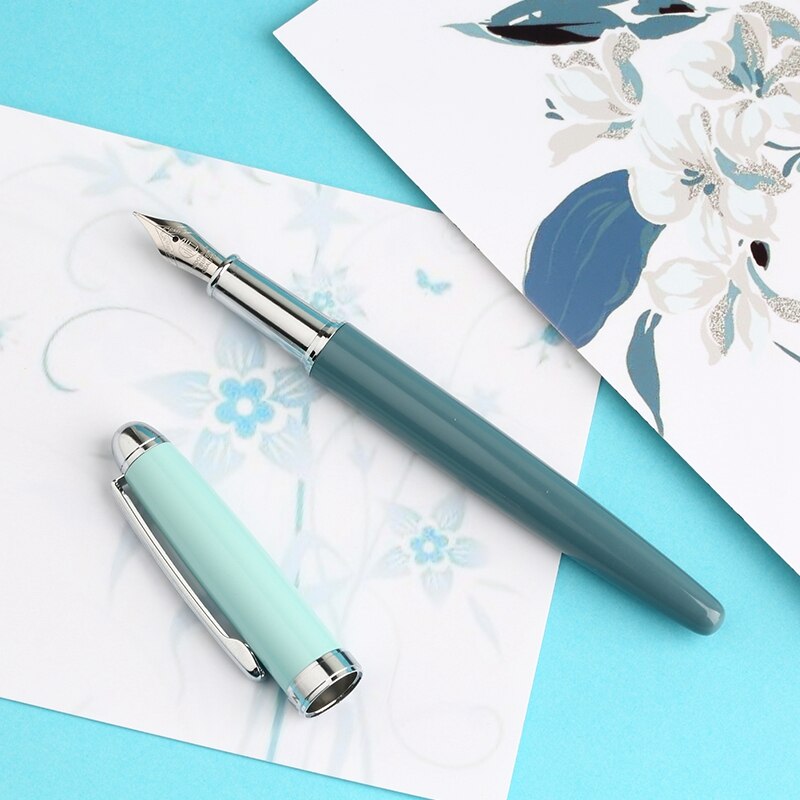 Moonman Metal Fountain Pen Molandi Season Color Fine 0.4mm Nib Writing Pens Office Business Writing Set Stationery Supply