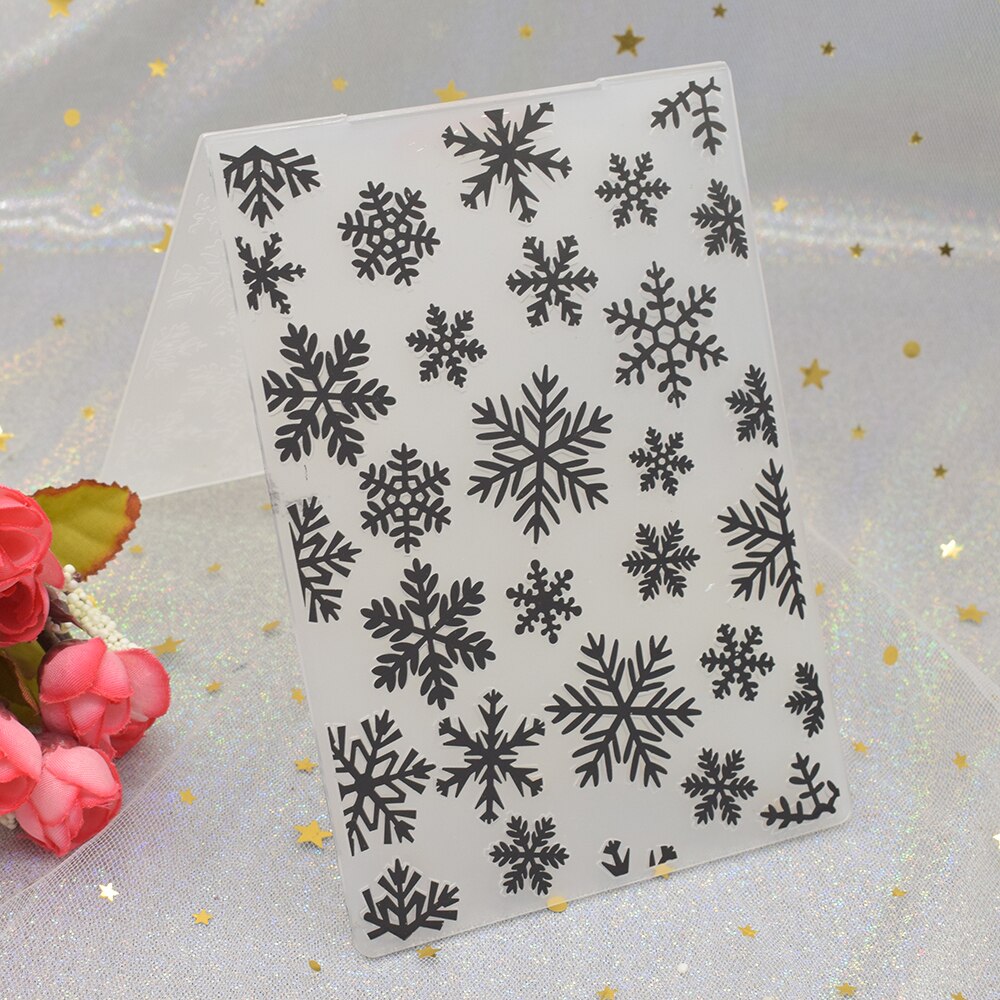 Snowflake Pattern 3D Embossing Folders for DIY Scrapbooking Paper Card Making Craft Plastic Embossing Template Stencil