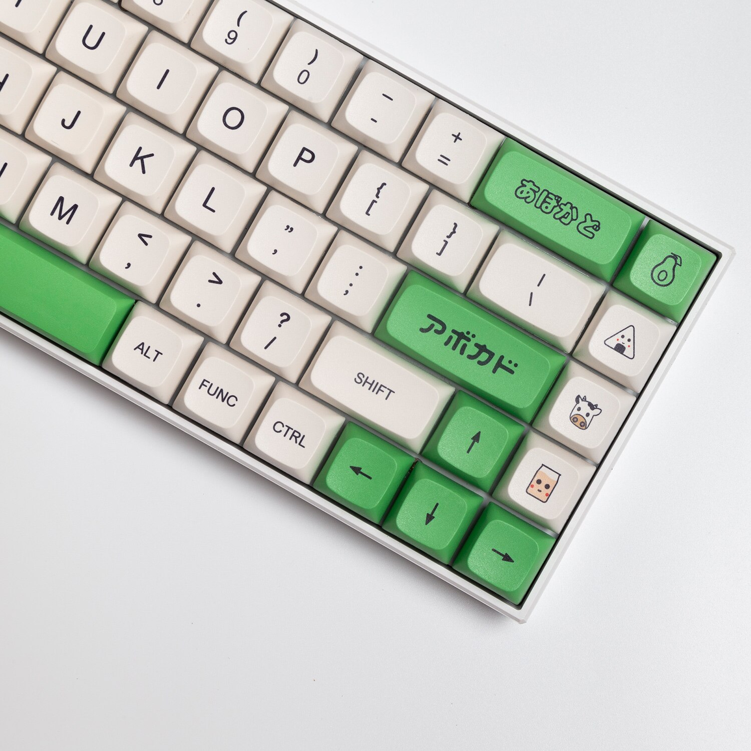 138 Keys XDA DYE SUB Keycaps PBT Keycaps Green and White Theme Japanese English For Cherry Mechanical Keyboard mx Switch xda: Avocado-English / Pack by paper box