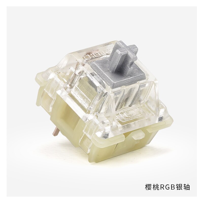 Original Cherry MX Mechanical Keyboard Switch Speed Silver silent Red pink Axis mute shaft 3-pin Cherry RGB SMD switch: Silver / BLACK SWITCH