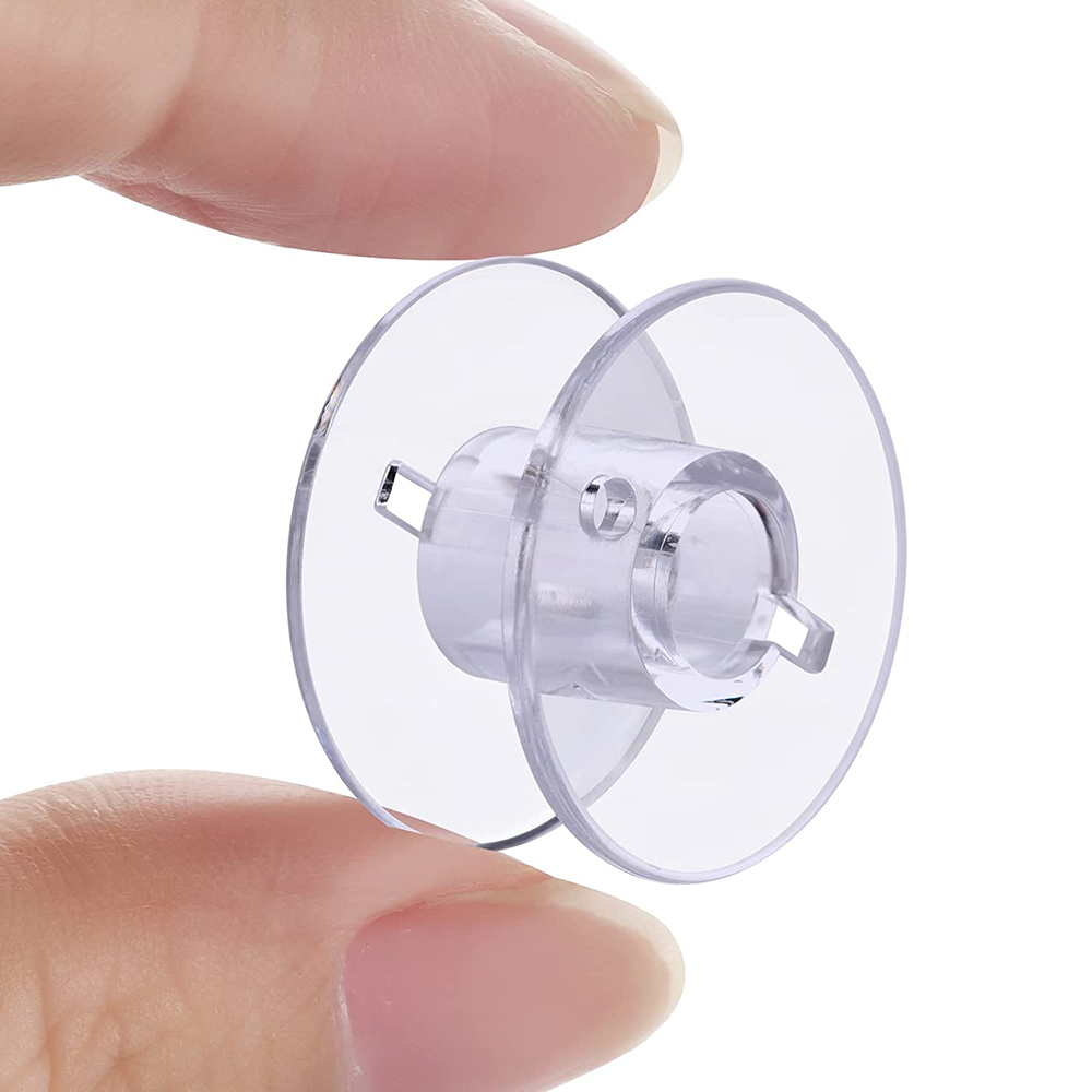 Bobinas transparentes para máquina de coser, 10-50 Uds., para bricolaje, bordado acolchado, bobinas de plástico, carretes de bobina vacíos, herramientas de costura