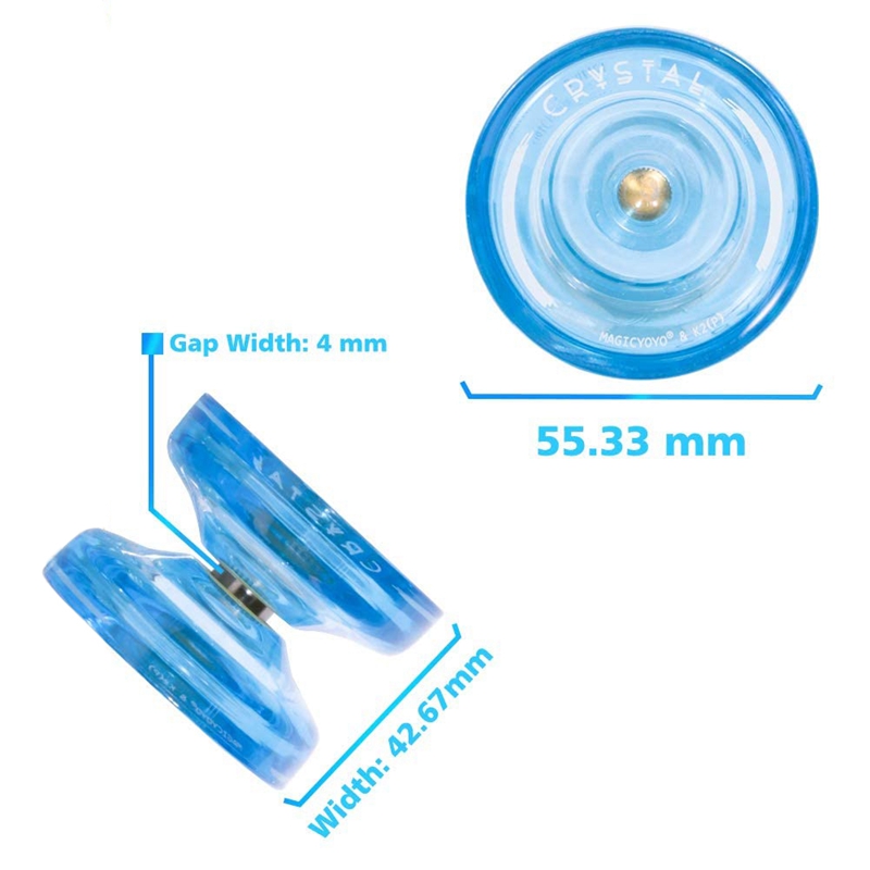 Magicyoyo K2 Crystal Responsieve Plastic Fingerspin Yoyos Voor Kinderen Beginners Jojo Met 2 Yoyo Handschoenen, 2 Yoyo Tassen, 10 Strings