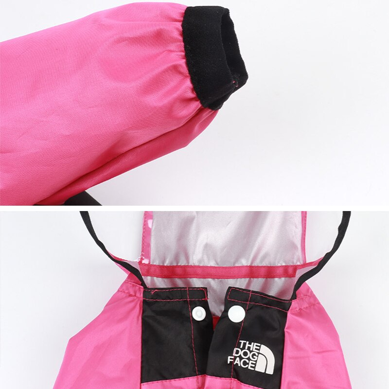 PSM Dog Raincoat for Big Dogs Water 8 Size proof Polyester Reflective Hooded Rain Coat Dog Pet Raincoat Chihuahua French Bulldog