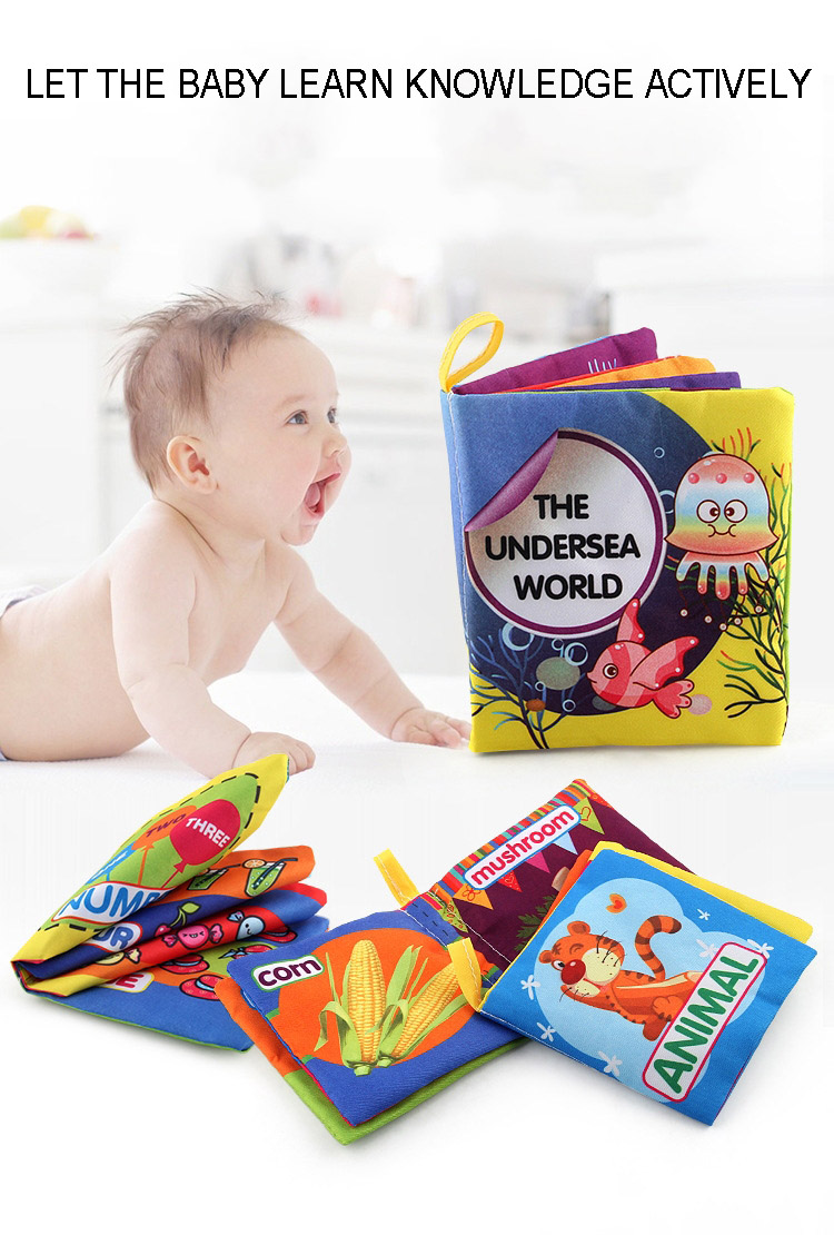 Doek Baby Intelligentie Ontwikkeling Leren Foto Cognize Boek Voor Kinderen Leren Geluid Boeken In Engels