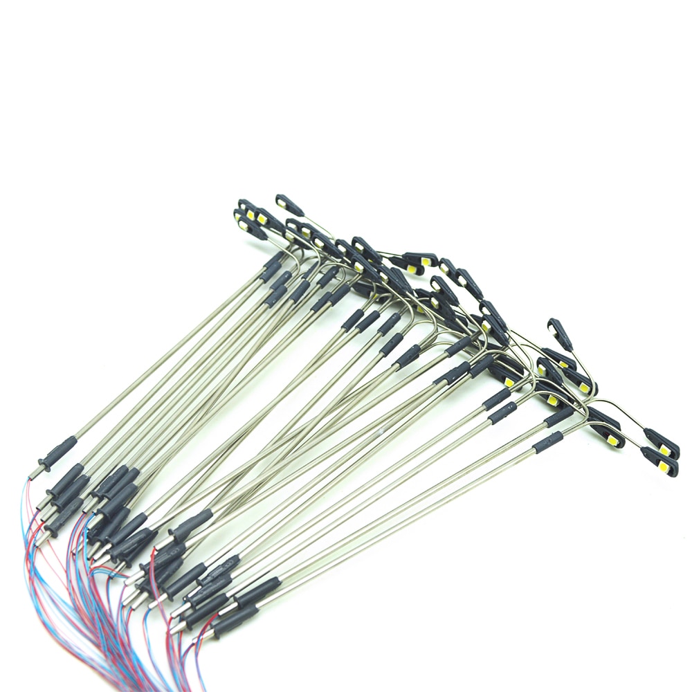 10PCS Scale Model Light Street Lamp Building Train Architectural Lighting Landscape Railway Road Sand Table Layout Diorama Metal