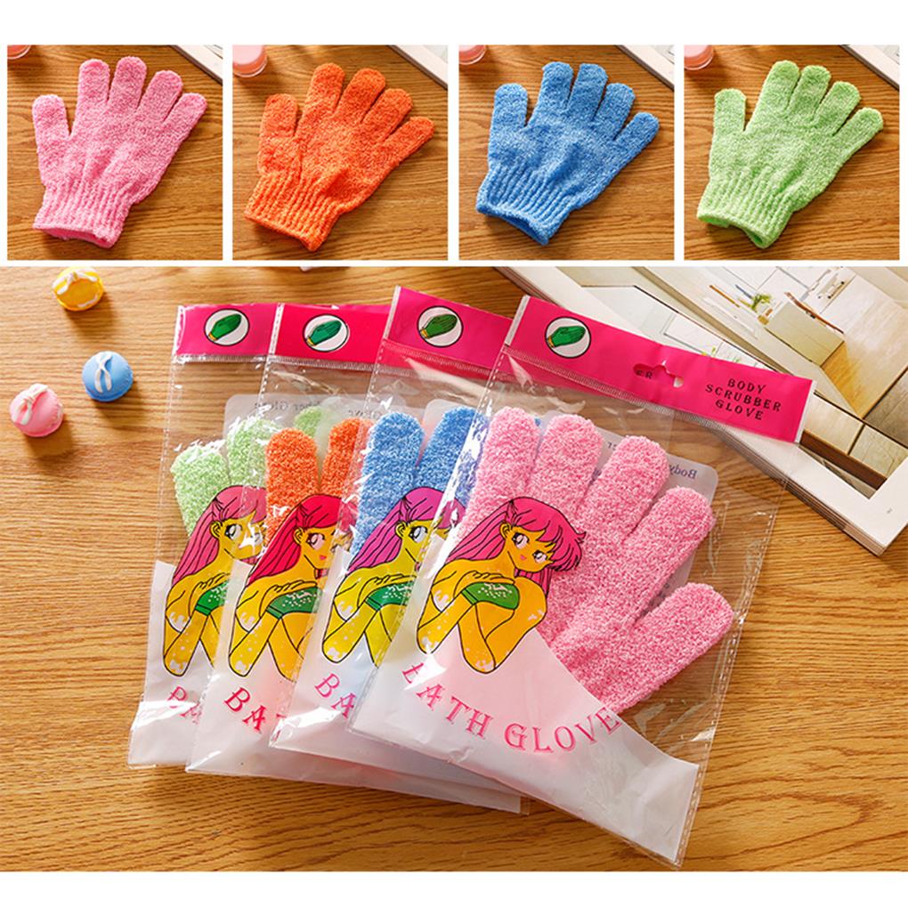1 Pair Hand Shape Shower Scrubber Exfoliating Back Body Massage Mitten Skin Moisturizing Spa Bath Glove