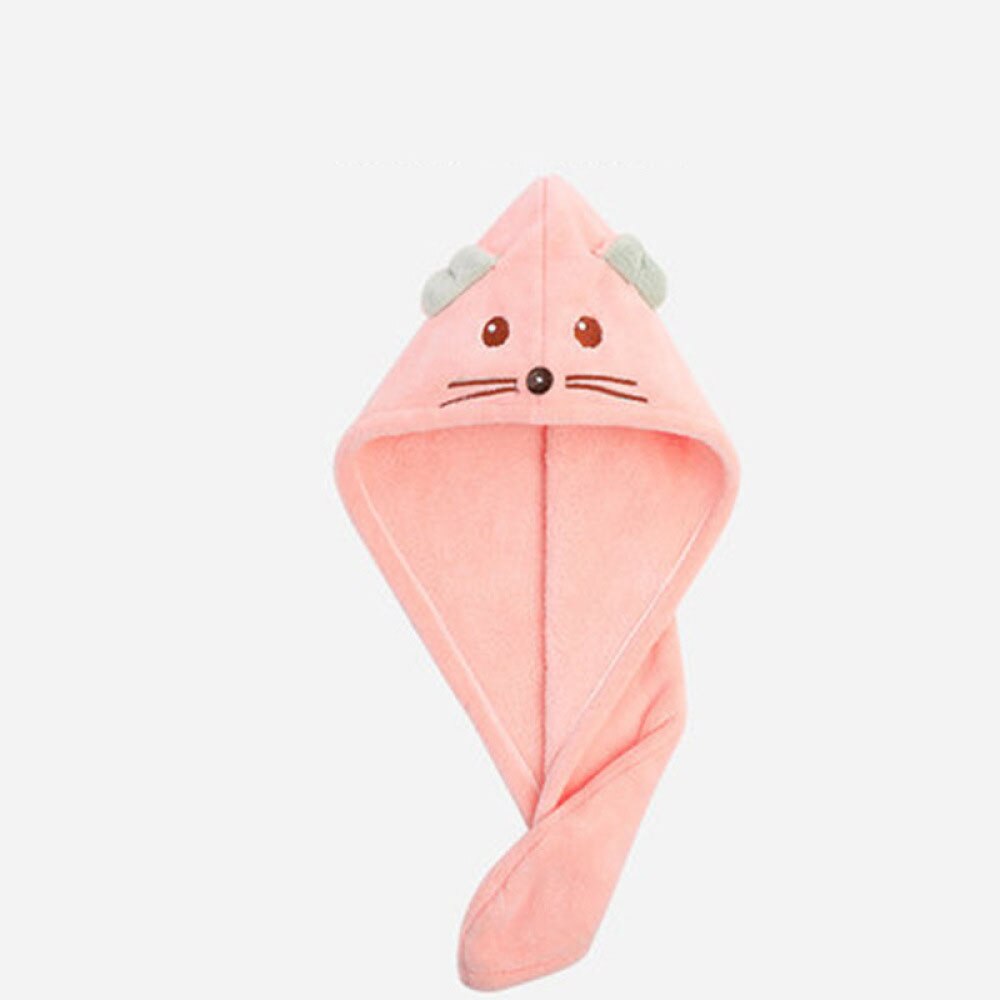 Ręcznik kąpielowy z mikrofibry włosy szybkoschnące suszenie dama bawełna kąpiel ręcznik dla dorosłych dziecko Super absorpcja turban turban robić suszenia włosów: różowy / 25X68  For dorosły