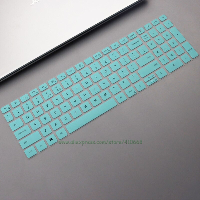 Laptop keyboard Cover Protector Skin For Dell inspiron 15 5510 5515 5518 &amp; DELL inspiron 16 PLUS 7610 DELL Latitude 3520: Skyblue