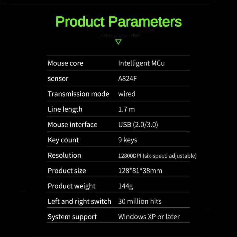 EWEADN Wired Mouse Mechanical Feel Ergonomic Full Key Macro Programming E-Sport Gaming Mouse PC Gamer Laptop Accessories