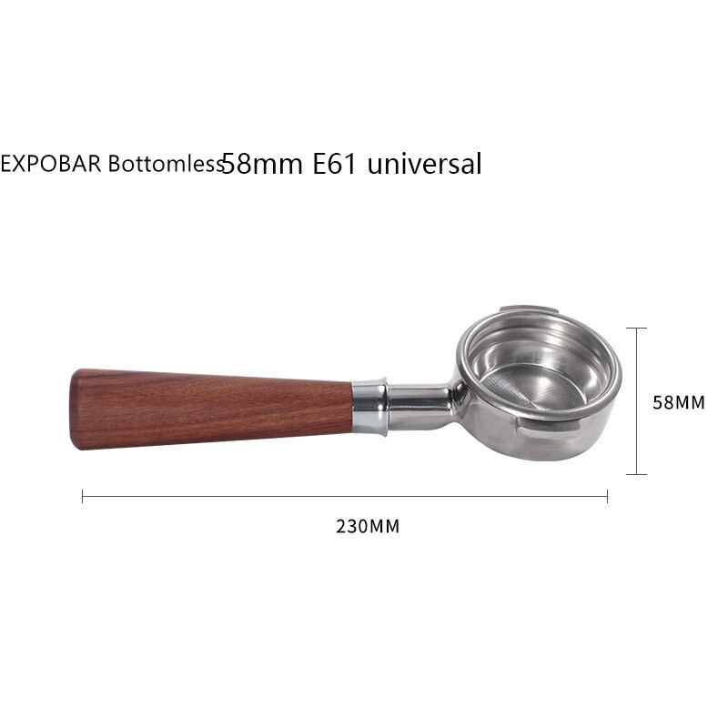 EXPOBAR – Machine à café E61, en bois massif, poignée sans fond, 58MM, universelle, en acajou: E61-A1