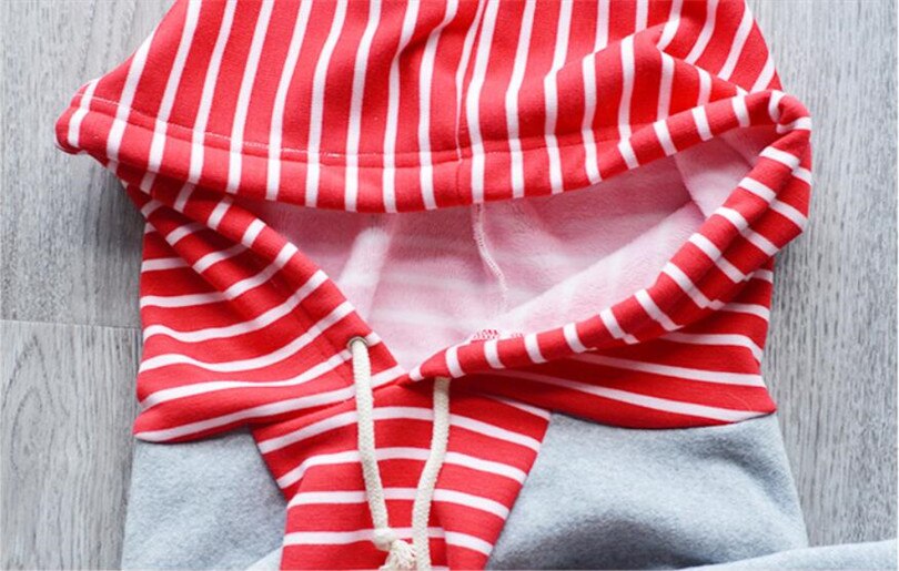Cotton jumpsuit clothes for large dogs Coat Striped dog jumpsuit winter Four-legged hoodie Dogs Pajama Overalls big dog clothes