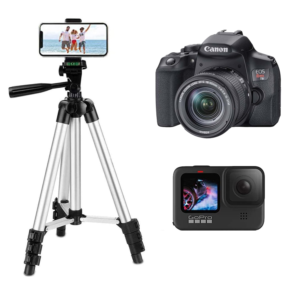 Aluminium Lichtgewicht Draagbare Camera Statief Voor Smartphone Professionele Camera Go Pro Fotografie En Video (65 Cm/102 Cm/134 Cm)