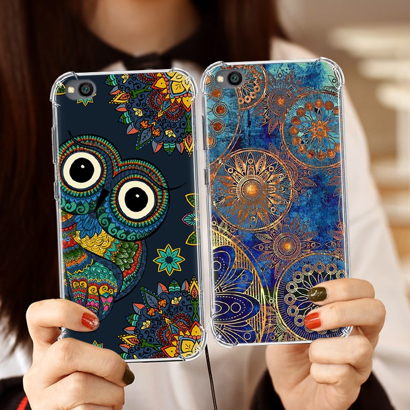 Anti-falling Phone Case With Airbag For Xiaomi Redmi Go Stylish Colorful Painted Back Phone Cover