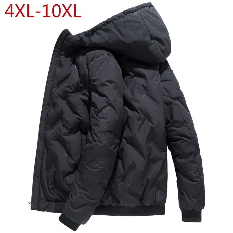 Grote maat 4xl-10xl dikke herenjas voor de winter casual klassiek warm winddicht bovenkleding parka hoodie jas heren