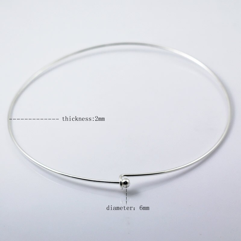 Beadsnice dames sieraden messing ketting binnendiameter 122mm buitendiameter 125mm 2mm dikke kraal 6mm nikkelvrij loodveilig  id8821