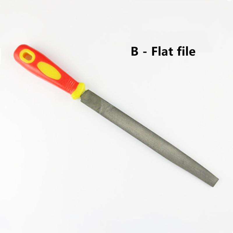 8-inch Assorted Files With Handle For Woodworking Repair Triangular File Diamond File Square File Semicircle File Hand File Tool: B