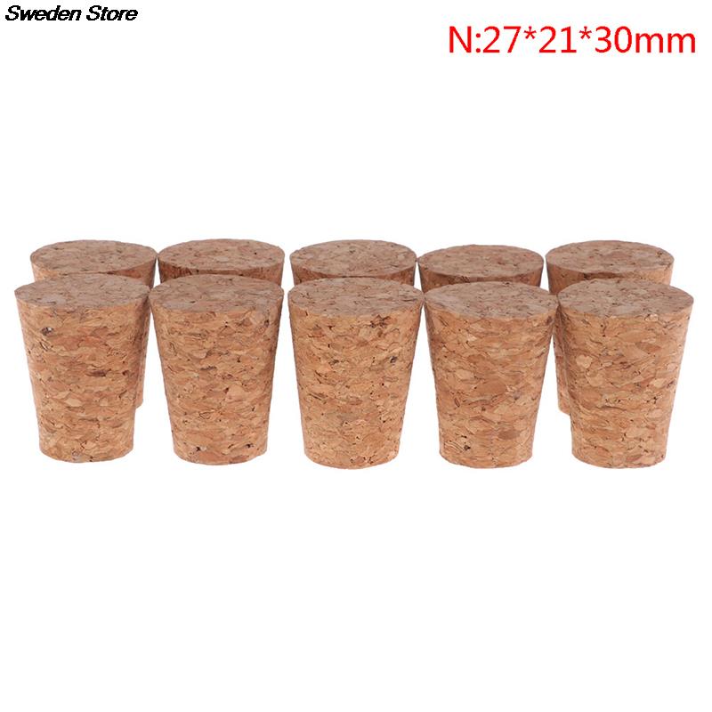 10pcs Wood Wine Glass Bottle Stopper Kettle Pudding Container Cork Cap Burette Buret Tube Lid: N