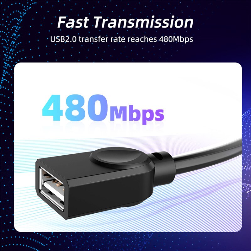 USB Extension Cable 480Mbps/s USB 2.0 Data Sync Cable Male to Female USB Extender Extension Cable 1.5m 3m Computer Camera Wire
