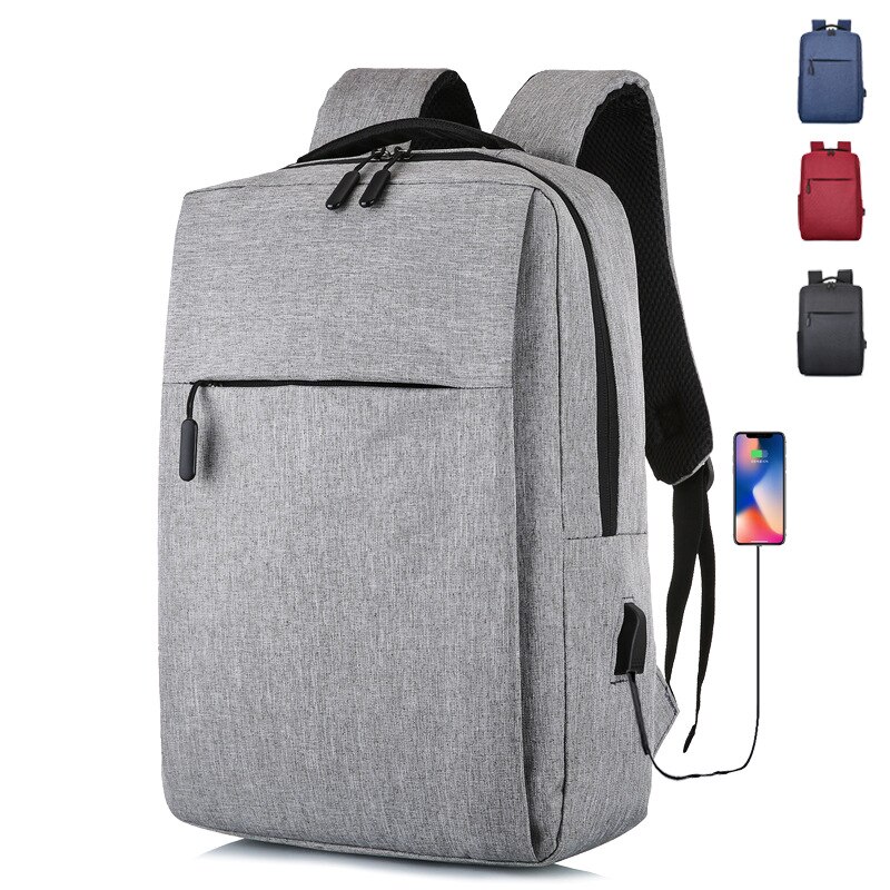 Männer Computer Rucksack USB Aufladen Rucksack Business Casual Reise Rucksack Laptop Tasche Student Schule Tasche Leinwand Rucksäcke Männer