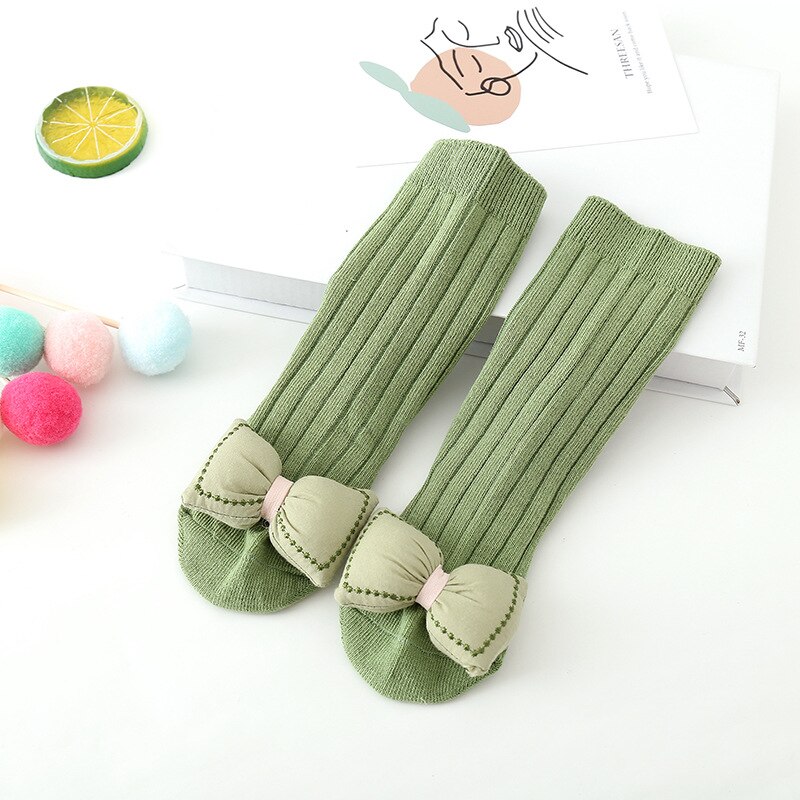 0-3Y Unisex Sveglio Bello Del Fumetto Dei Capretti Del Bambino Calzini E Calzettoni Al Ginocchio Della Ragazza del Ragazzo Del Bambino Del Bambino Calzini E Calzettoni Grande Arco Infantile Sockings Morbido Cotone bambini Calzini E Calzettoni: Green / M 12-24Months