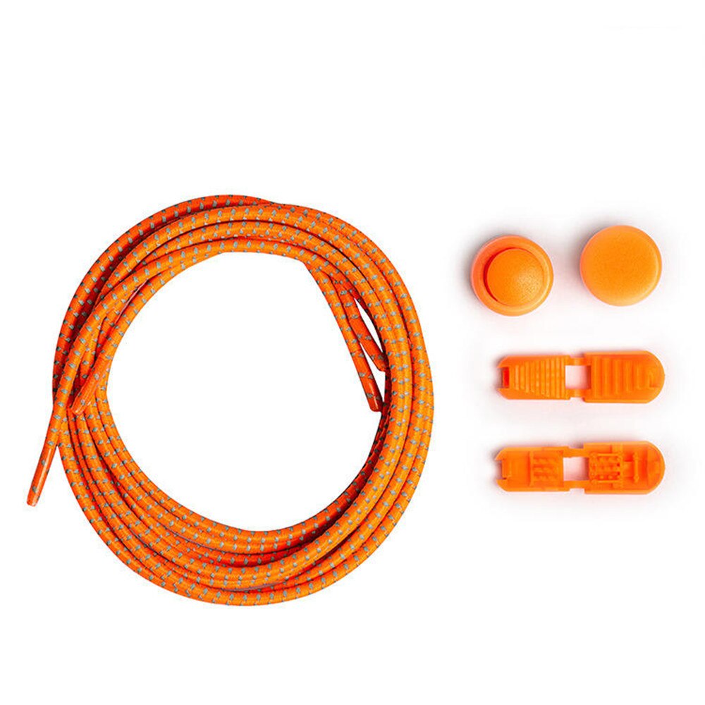 Cordones reflectantes a la para zapatillas deportivas, Cordones elásticos de 3mm,: fluorescent orange