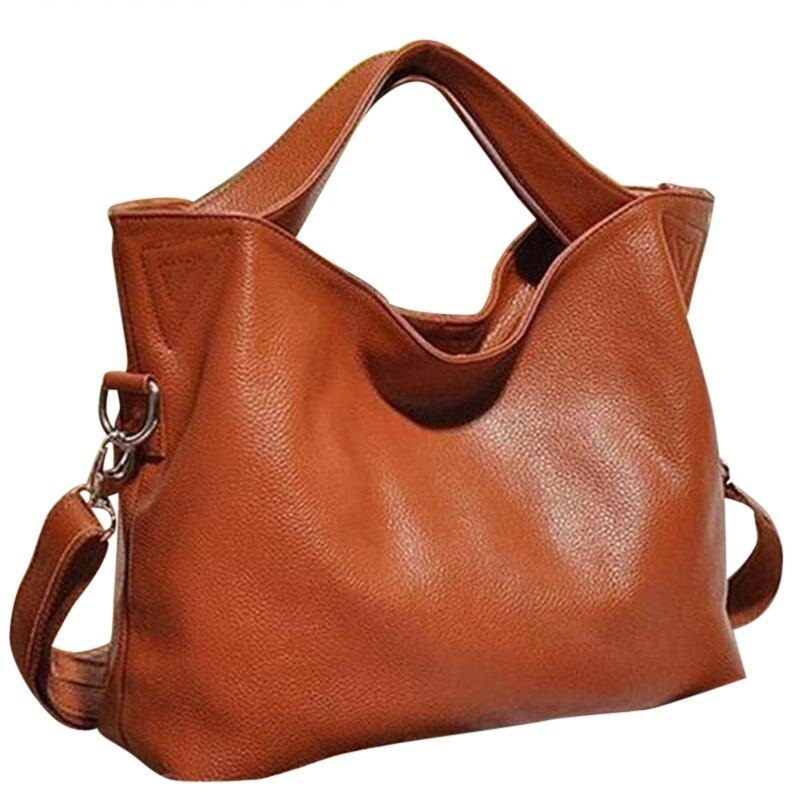 bolsa feminina Big Shoulder bags for women Gold color Crossbody handbag Women Soft Leather Bag PU Messenger Bag: Brown