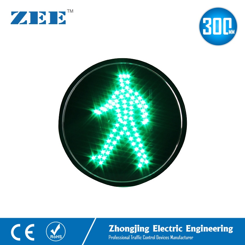 12 inches 300mm Green Man LED Verkeer Lamp Ronde LED Verkeerslicht Vervanging Voetganger Verkeerslichten