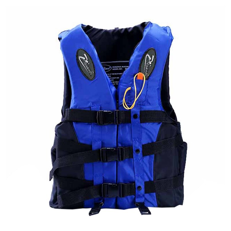 Life Vest Children Adult Reflective Adjustable Waistcoat Jacket With Whistle For Drifting: Blue / XXL