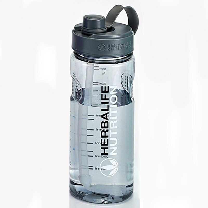 Outlet Pirce 600Ml/1000Ml Herbalife Voeding Plastic Sport Water Fles Met Stro: Gray 1000ML