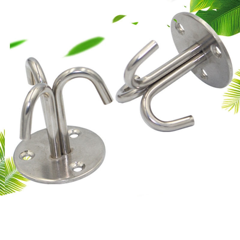 Stainless Steel Three Claws Ceiling Hook Fixed U Type Hook Hanging Seat Chandelier Tools Wall Install Home Furniture Hardware