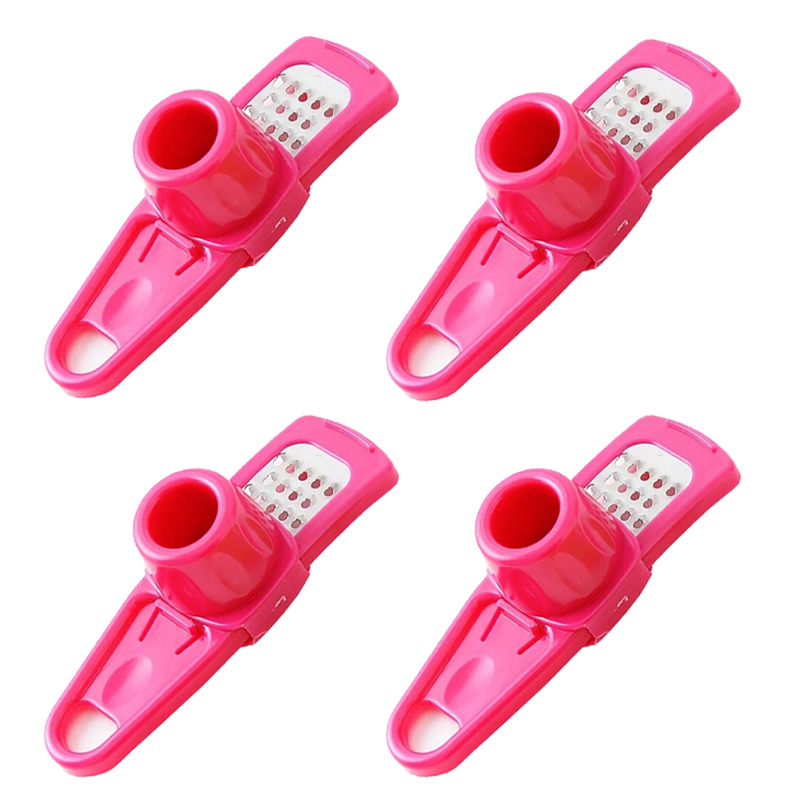1PCS Knoflook Crusher Druk Multifunctionele Handleiding Gember Knoflook Slijpen Rasp Cutter Knoflook Dunschiller Keuken Gereedschap: Bordeaux