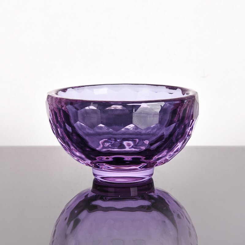 Färgglad isolering anti- skållning värmebeständig kristallglasskål glass dessertskål hotell & hem & bröllopsinredning: Pruple / 60 x 32mm