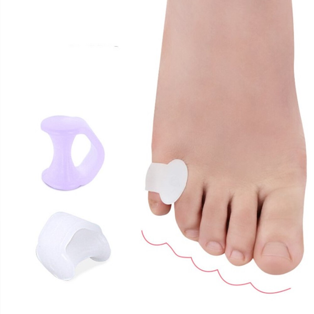 1Pair Ring Tail Finger Toe Separator Silicone Gel Bunion Hallux Valgus Overlapped Pain Relief Finger Toe Corrector Foot Care Too