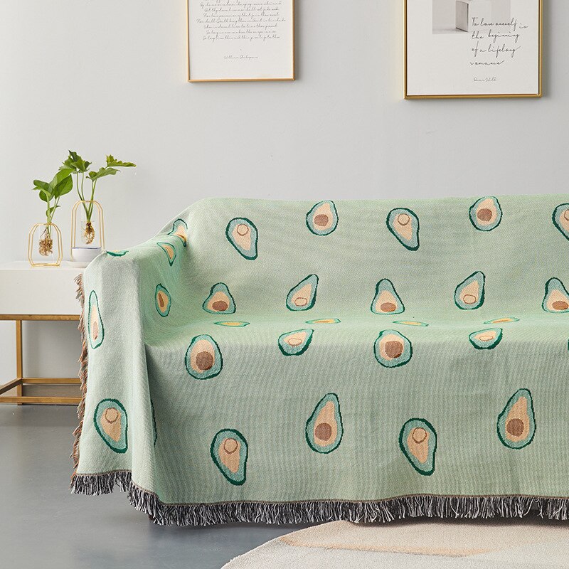 ONGLYP avocat décontracté canapé couverture tenture murale maison tapis pour canapé chaise jeter couverture avec gland chambre tapisserie couvre-lit
