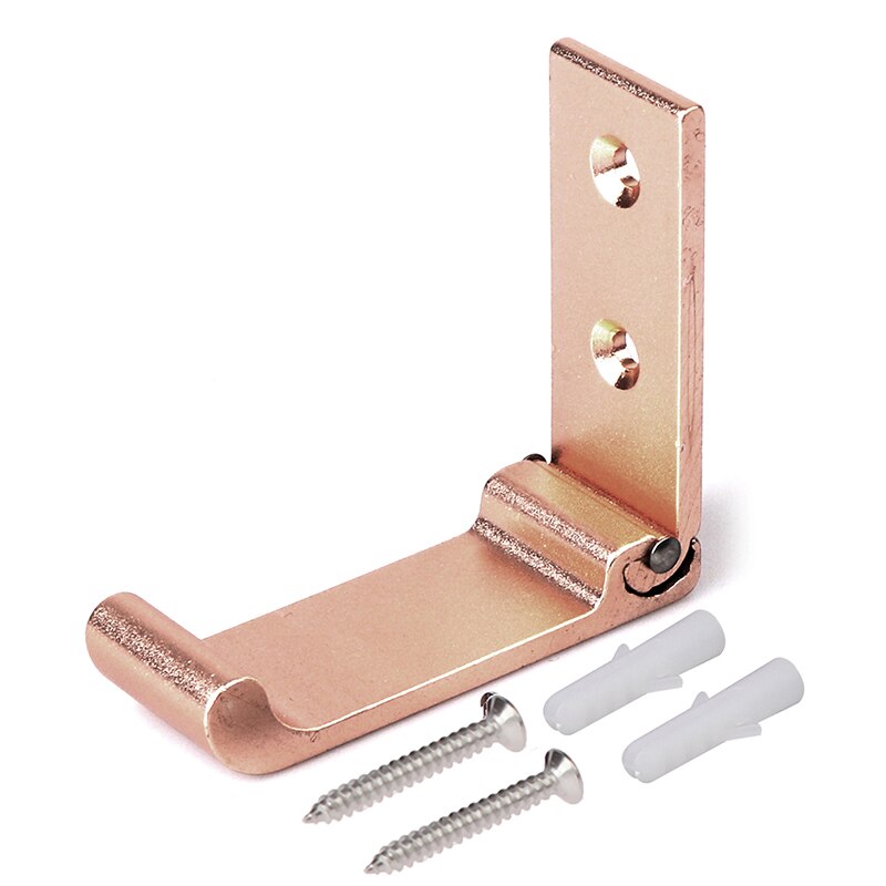 1pc universell 5 farger hodetelefonholder vegghenger krok aluminiumslegering sammenleggbar hodetelefon stativ holder vegg stativ krok: Oransje