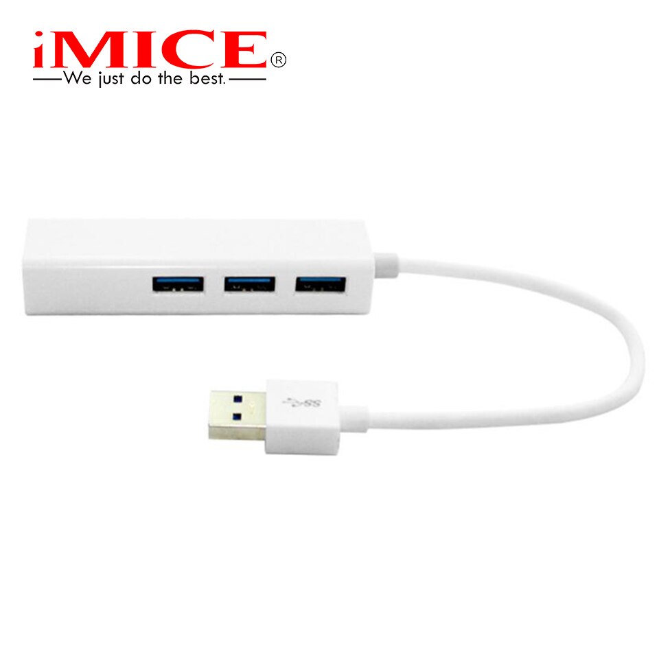 USB Ethernet Adapter met 3 HUB USB2.0 NIC USB om Ethernet RJ45 Lan Gigabit Internet Windows 7/8/10 Voor Tablet PC Laptop: Default Title