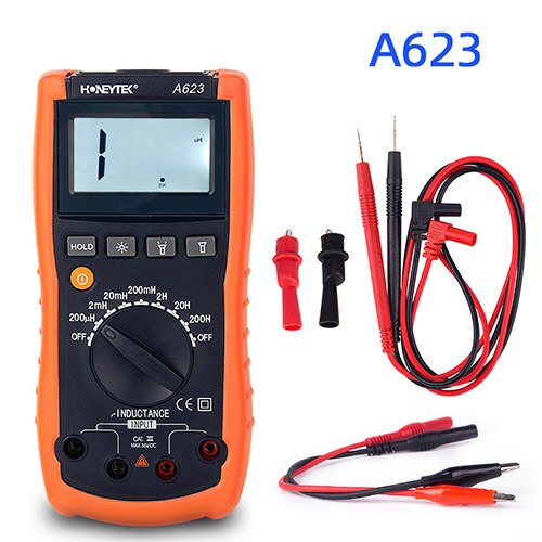 Honeytek digitaalinen monitoimi lcr mittari kapasitanssi induktanssi ohm yleismittari esr kondensaattori testeri induktanssi mittari lcr 4070d: A623