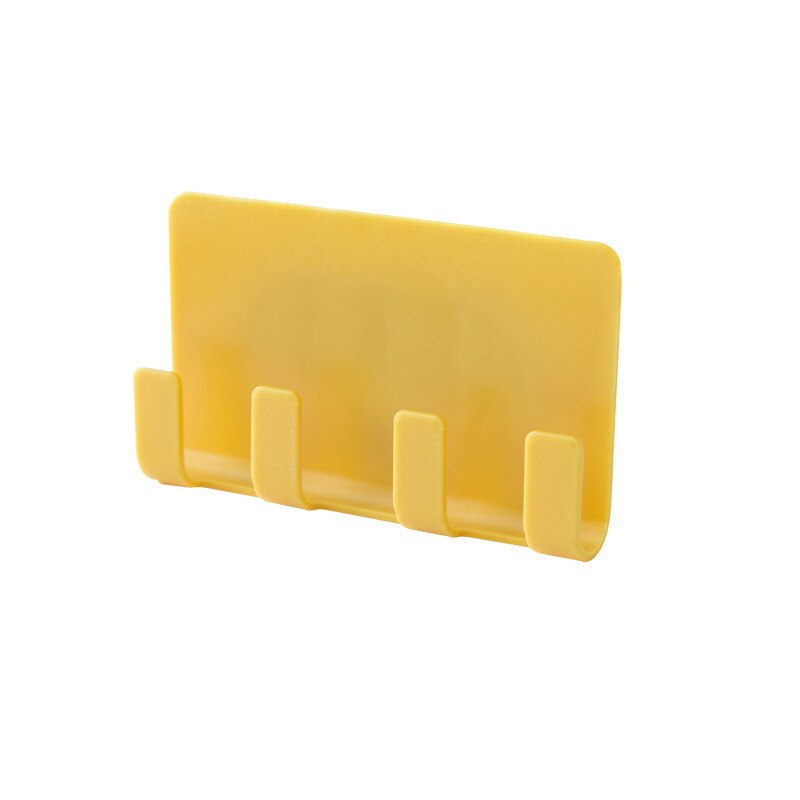Phone Charging Holder Bracket Multifunction Wall Mount Stand Adhesive Durable Socket Rack Storage Support Hanger For Smartphone: Yellow