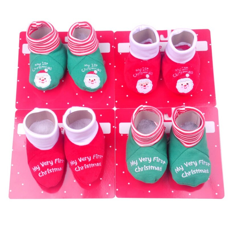 Toddler Cotton Baby Socks Christmas Socks For Newborns Anti Slip Soles For Child Boy Girl Baby Socks