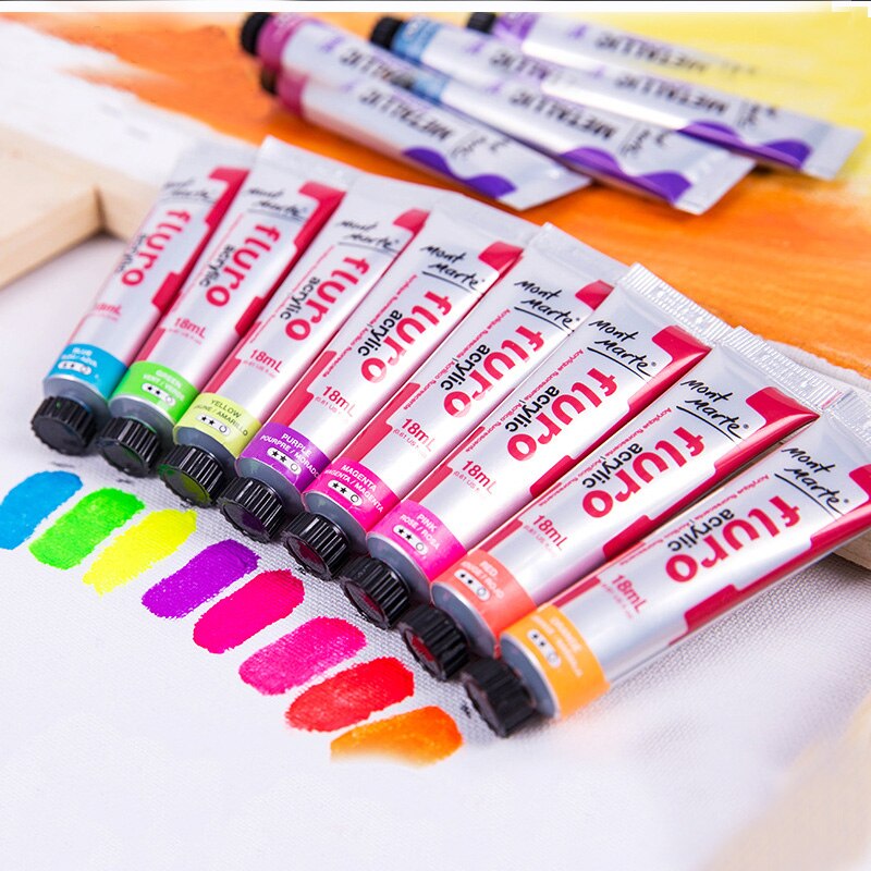 Juego de 8 colores de pintura acrílica metálica pintura pintada a mano juego de pigmentos pintura textil suministros de arte coloreado dibujo de pared