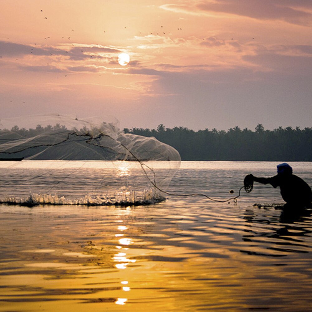 Automatic Fishing Net Crab Fish Trap Shrimp USA Style Hand Cast Network Catcher Compression Resistance Outdoor Fishing