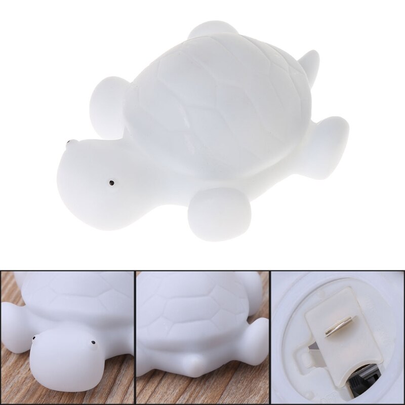 Lampeggiante Light Up Toy Turtle LED 7 colori che cambiano la lampada della luce notturna