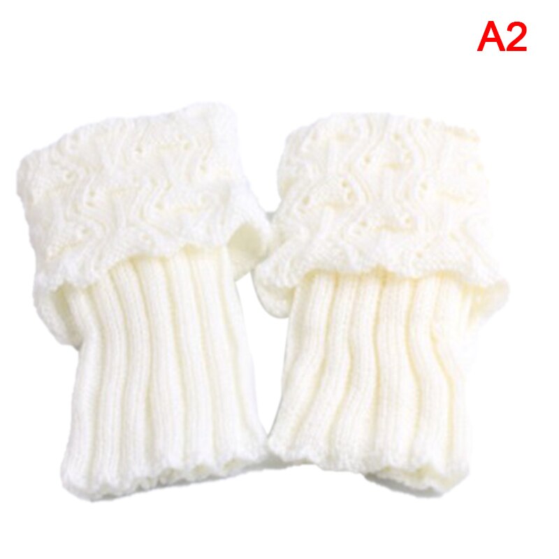 Women Crochet Boot Cuffs Knit Toppers Boot Socks Winter Leg Warmers: 2