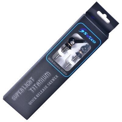 1 Pair Bicycle Bike Wheel Hub Quick Release QR Front Rear Axle Skewer 49g Red Black Titanium alloy Bicycle Skewer SWTXO: biack