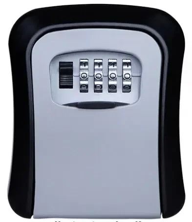 Key Keeper Combinatieslot Wandmontage Waterdicht 4-cijferig wachtwoorden 5-sleutels opbergdoos Eenvoudig te bevestigen Kluis voor thuis of op kantoor: Bruin