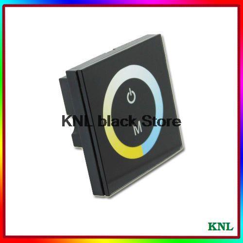 Led dimmer controller, color temperature Touch Panel wall mounted Controller DC12V-24V 2 Channels, TM07