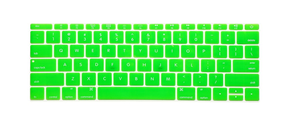 For Apple Macbook Pro 13" Inch Keyboard Skin Cover Protector Us Version A1708 (No Touch Bar) For Mac Book Pro 13.3 1708: green