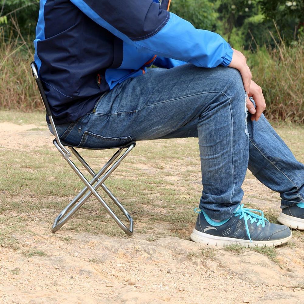 OUTAD, respaldo Ligero, portátil, plegable, silla de aluminio Oxford, asiento para Camping, pesca, con bolsa de transporte con cordón