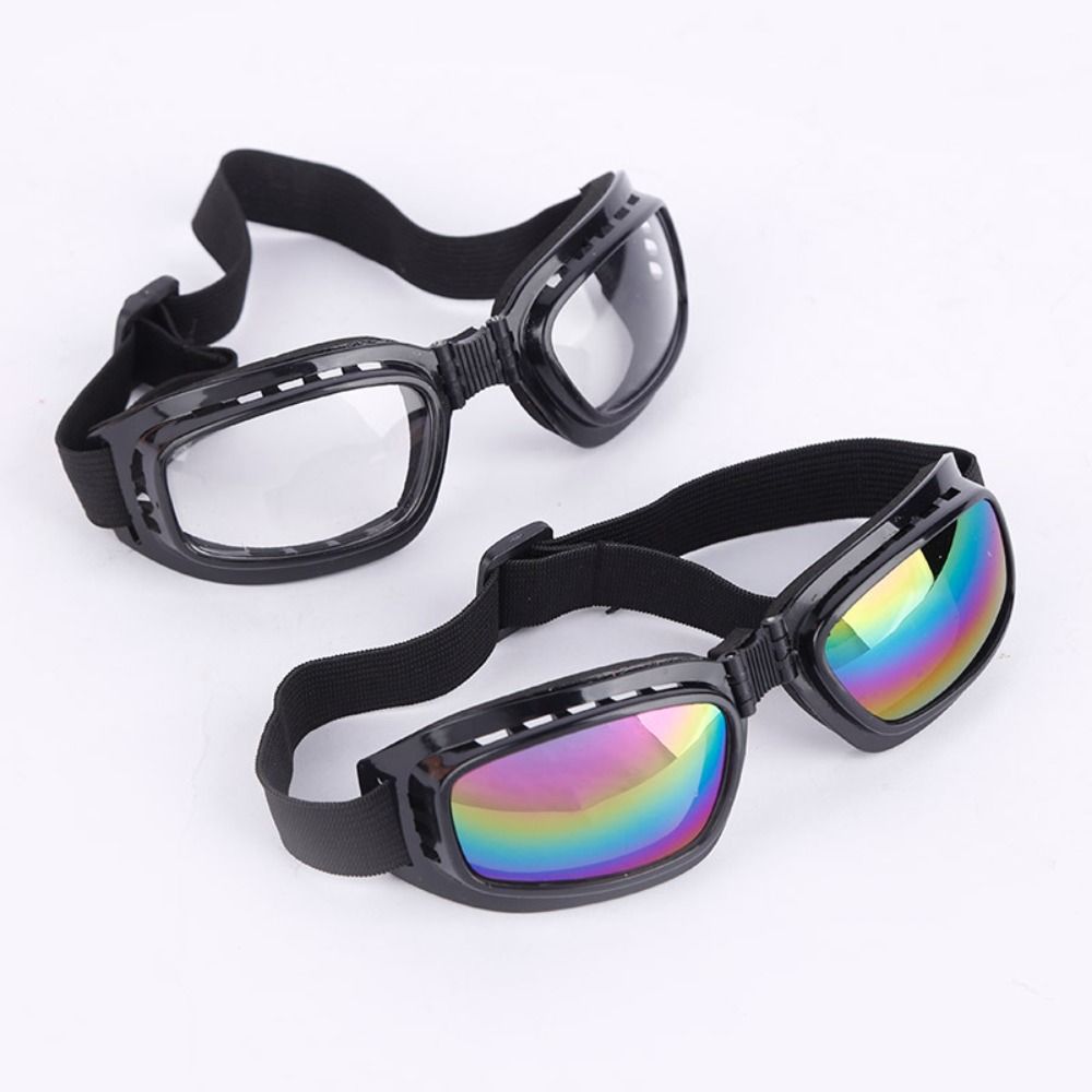 Sports Goggles Windproof Cycling Glasses Foldable Vintage Snowboard Goggles Adjustable Imitation Shock Motorcycle Glasses Skiing