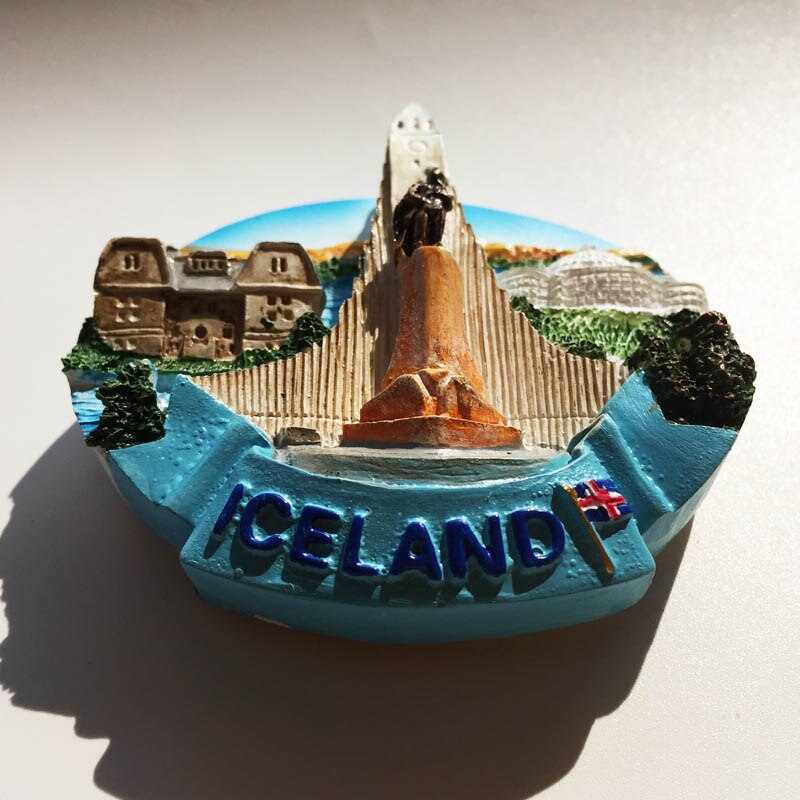 Handmade Painted Iceland 3D Fridge Magnets Tourism Souvenirs Refrigerator Magnetic Stickers